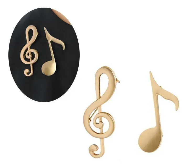 Broches Con Forma De Nota Musical Para Ropa, Libros Y Acceso
