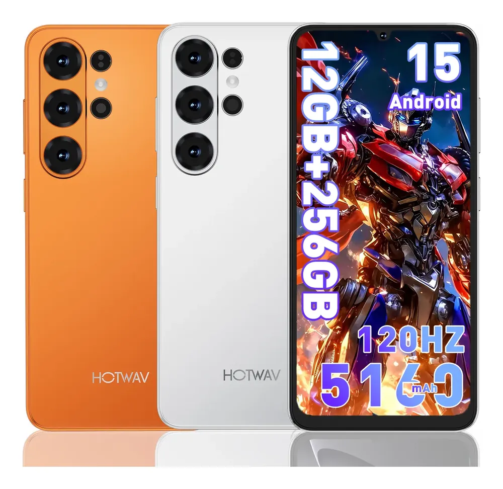 Hotwav A26 Teléfono Dual Sim 12gb Ram 256gb Rom Android15, 5160mah 6.75 Hd Pulgadas Smartphone  Cámara 13mp+5mp Facial\u002Fhuellas Dactilares Id
