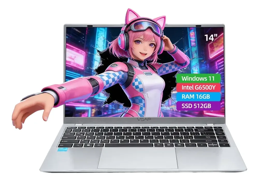 Laptop Intel G6500y Ram 16gb Ssd 512gb Win11 14in Fhd