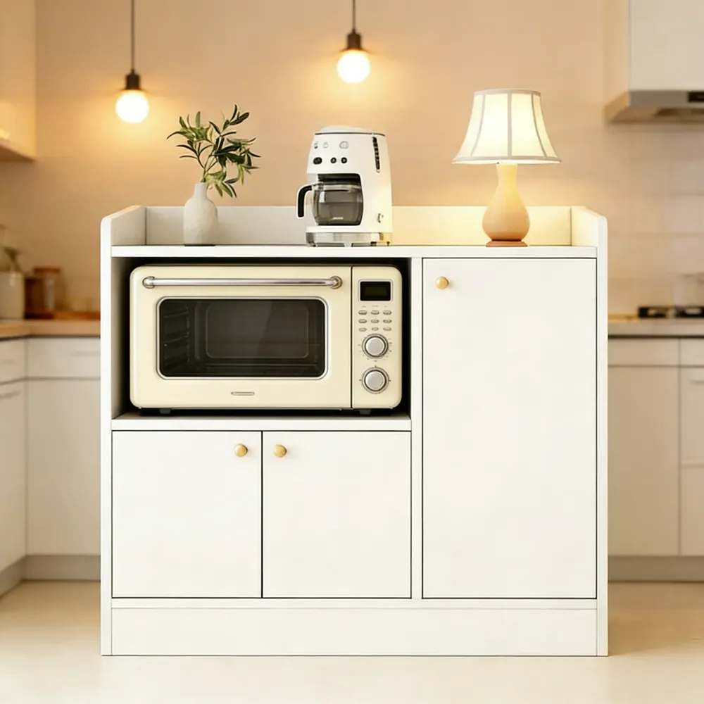 Minimalista Mueble Organizador Cocina Microondas Con Puertas