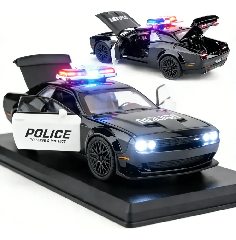 Para Modelo Coche De Policía Dodge Hellcat 1:32 De Coche