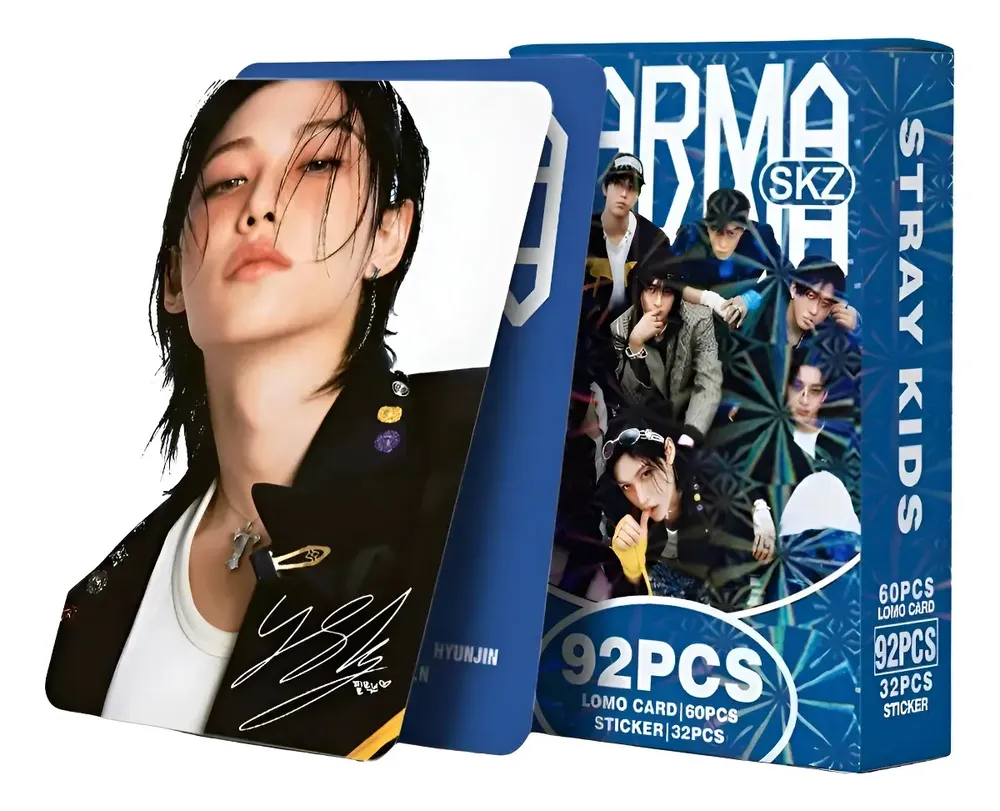 Stray Kids - 92 Piezas (60 Photocards + 32 Stickers)
