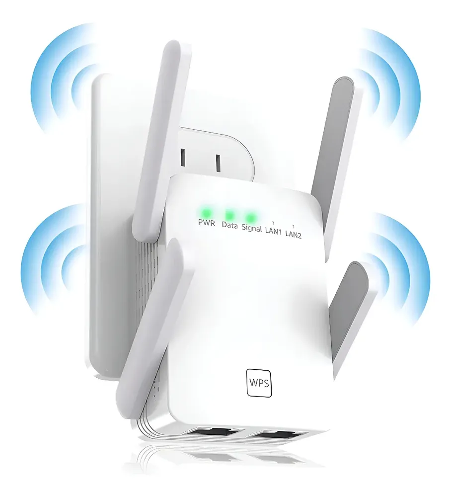 Repetidor Wi-Fi Wesapor 300 Mbps con 2 Antenas y Cobertura de 200 Metros para Hogar y Oficina