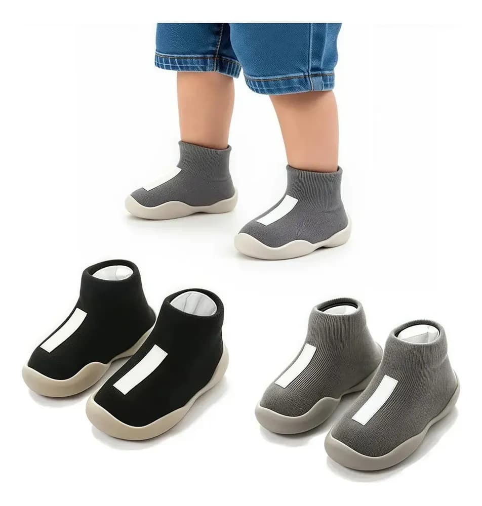 2 Pares Zapatos Calcetin Pantufla Bebe  Suela Antiderrapante