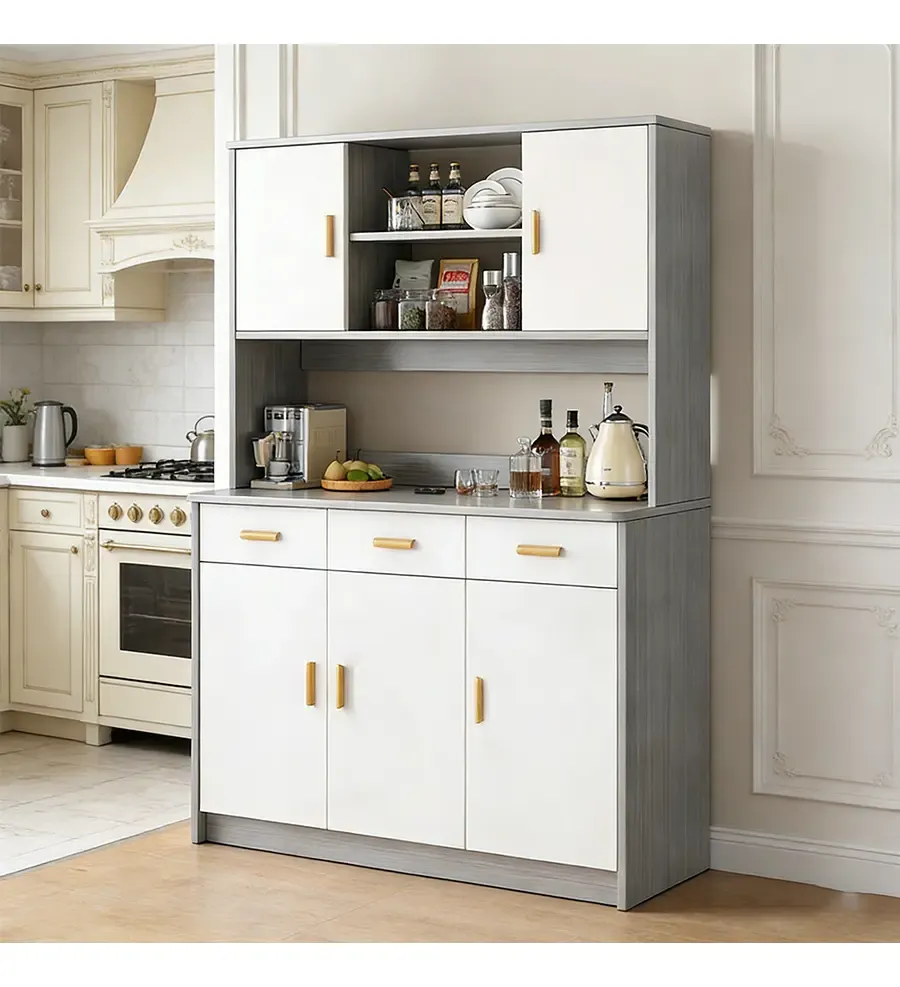 Mueble De Comedor Integral 120 Cm Y 3 Cajones Con 5 Puertas