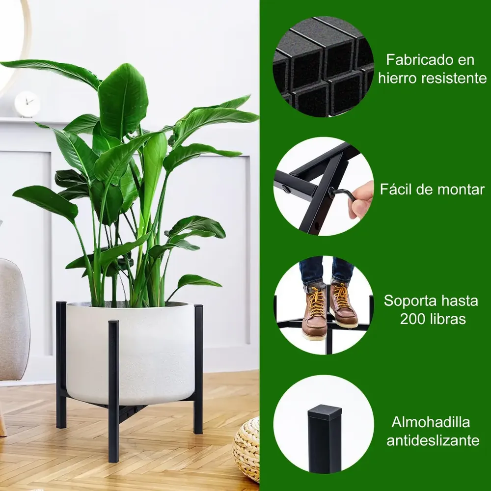 2pz Bases Para Maceteros De Herreria Ajustable Porta Macetas