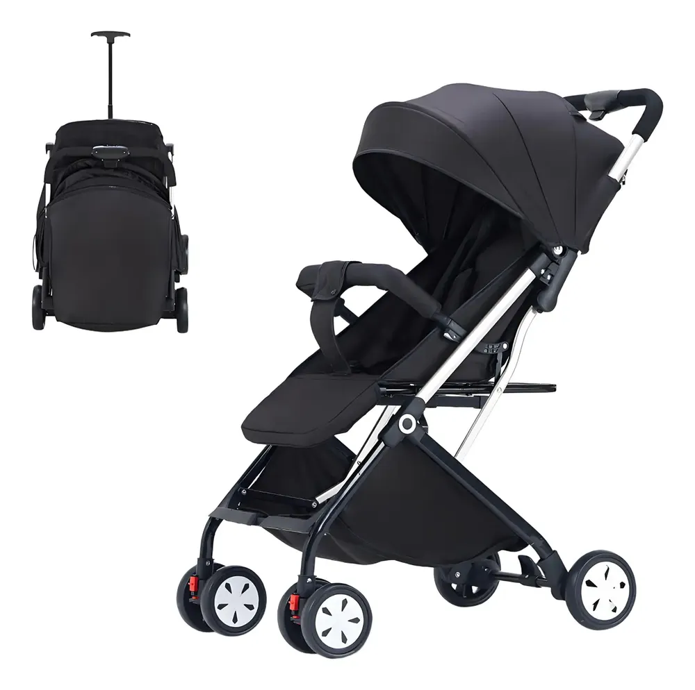 Carriola Para Bebé Plegable Ligera Ultra Premium Con Cunita