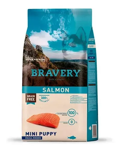 Bravery Salmón Mini Puppy Raza Pequeña 7 Kg