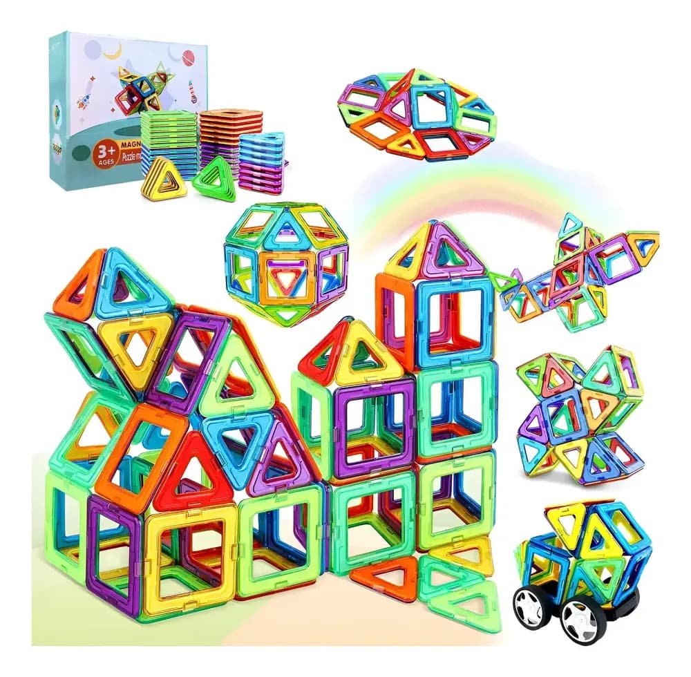 60pzs Juguetes Bloques Magneticos Construcción Regalos Niños