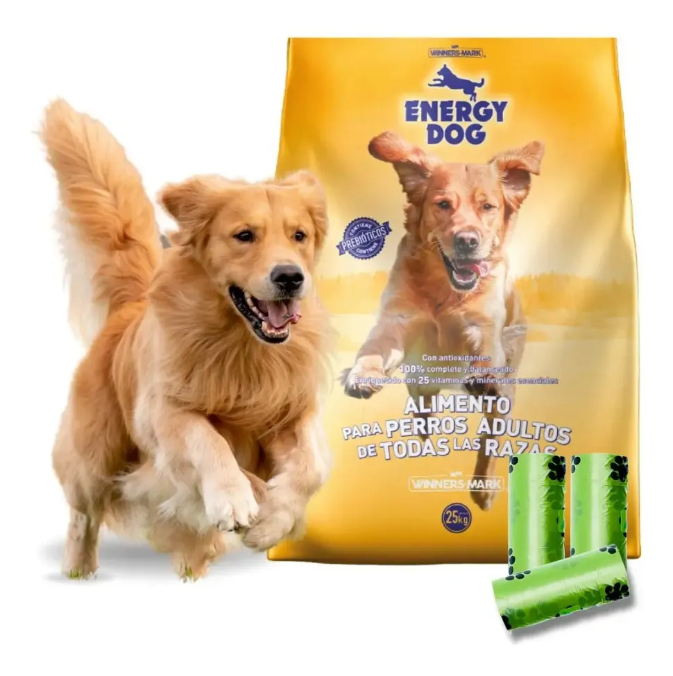 Alimento Perro Energy Dog Adult. 25kg 18% Prot. + Bolsa
