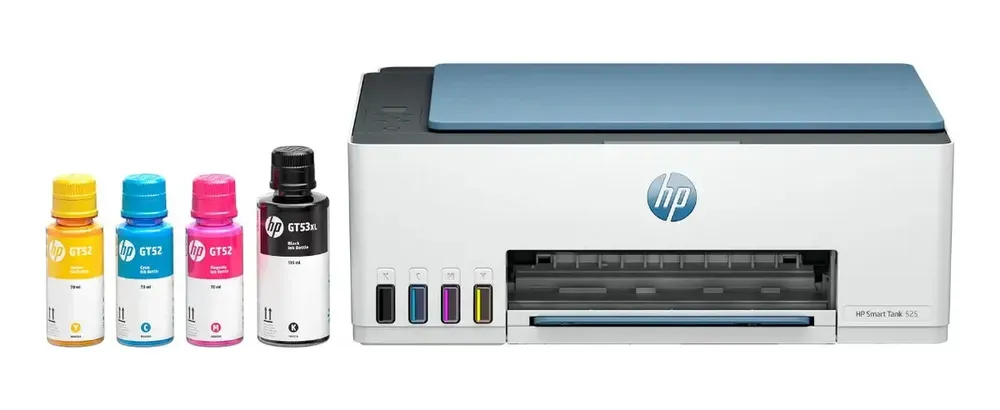 Impresora Multifuncional HP Smart Tank 525, Tinta Continua, Color, Copia, Escaner (1F3W3A)