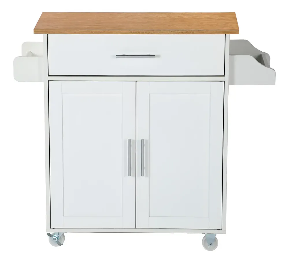 Gomyhome Carrito De Almacenamiento Cocina Con Clóset De Almacenamiento Y Cajones Para Comedor Blanco