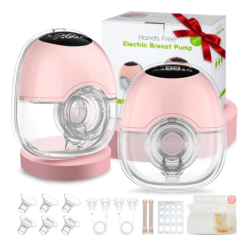 2pcs Extractor De Leche Manos Libres Recargable Con 4 Modos