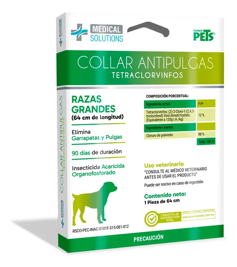 MS- Collar Antipulgas Para Perros Protector Repelente De Pulgas Para Perro Raza Grande 65 cm