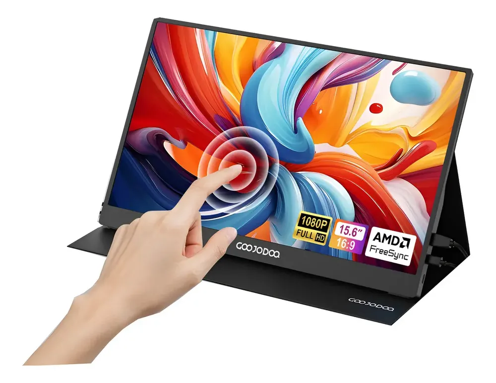 Monitor Táctil Goojodoq AC1065 15.6'' LCD Portátil 1080p para Laptop Pc Ps4
