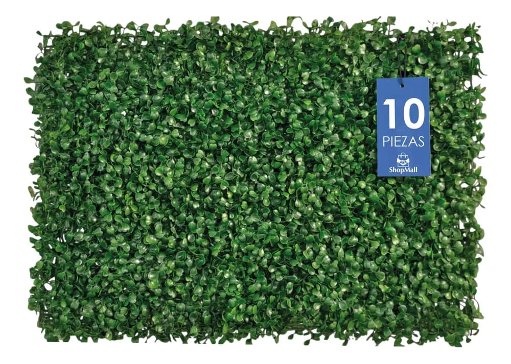 Muro Verde Follaje Artificial Sintético 10 Pzs Por Paquete