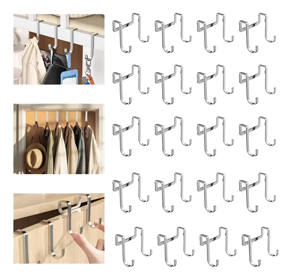 Perchero Para Puerta,para Ropa Y Accesorios, 20 Pz 40ganchos