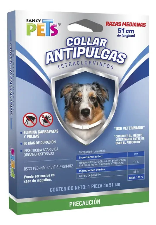 Collar Antipulgas Y Piojos De 51cm Para Perros Y Mascotas