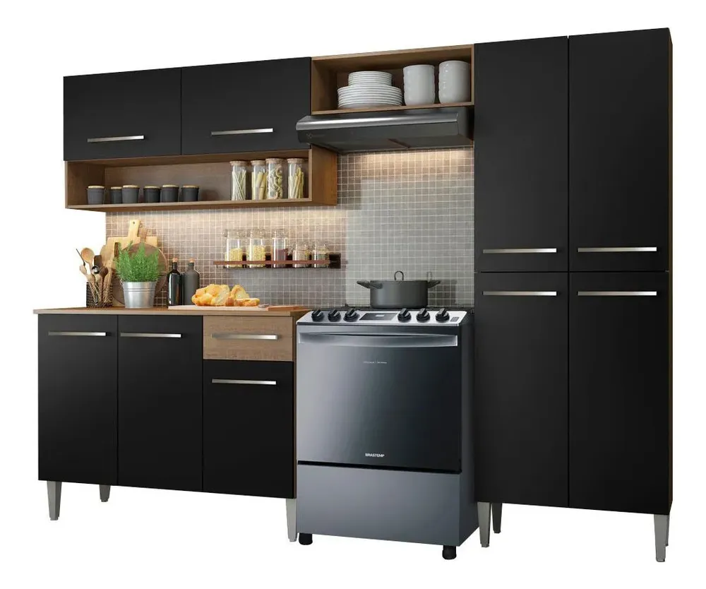 Mueble De Cocina Compacto 229cm Emilly Pop Madesa 02