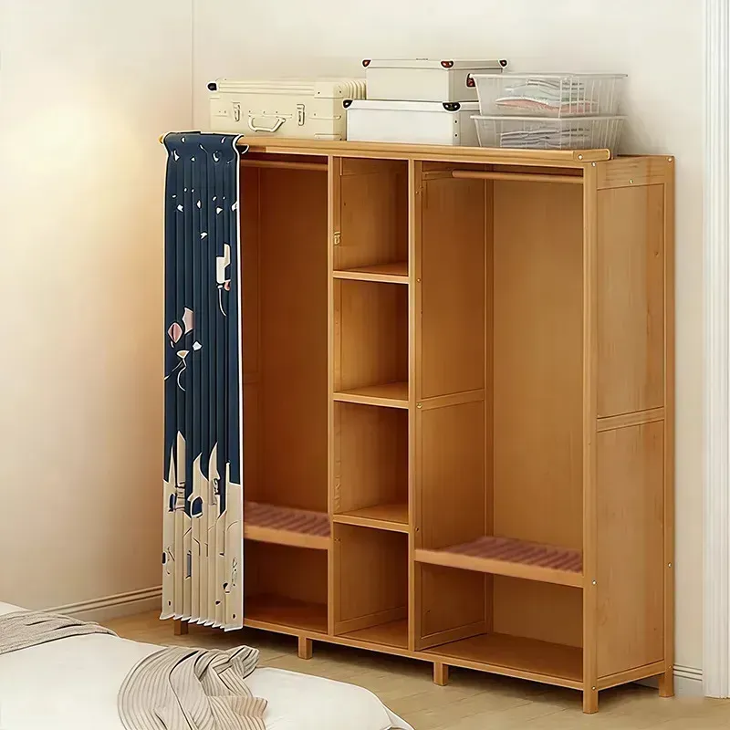 Ropero Armable 170cm Madera Gran Capacidad Closet Organizado