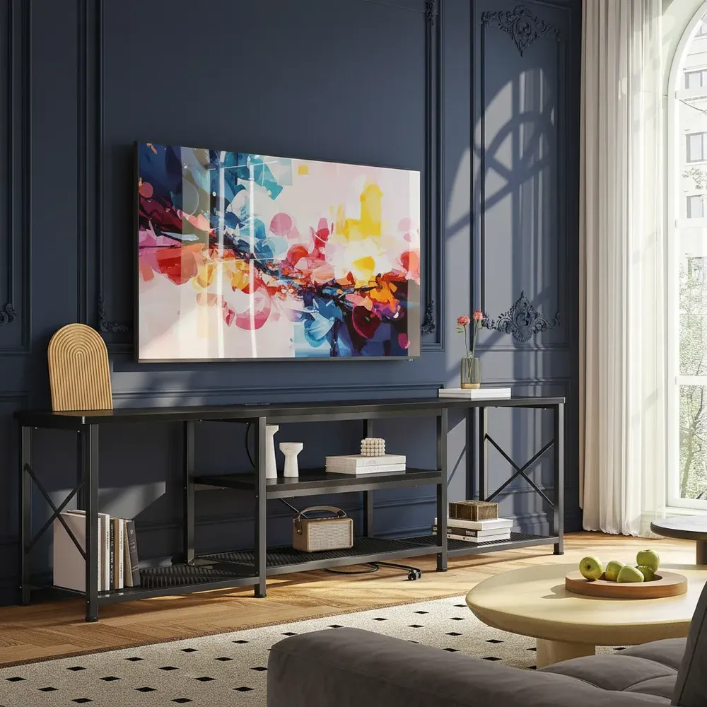 Mueble Para Tv Moderno,55-75 Pulgadas Mueble Tv Minimalista