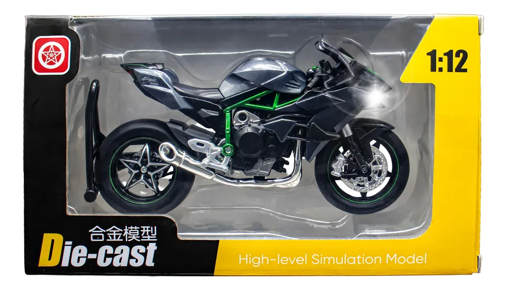 Escala 1:12 Kawasaki Ninja H2r Metal Moto Con Luz Y Sonido