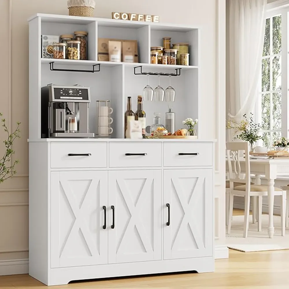 Mueble Organizador Cocina Con Tres Armarios Y Tres Cajones