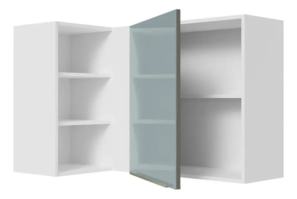 Alacena Gabinete Superior De Esquina Cocina Madesa Lux Bg Color Blanco\u002FGris