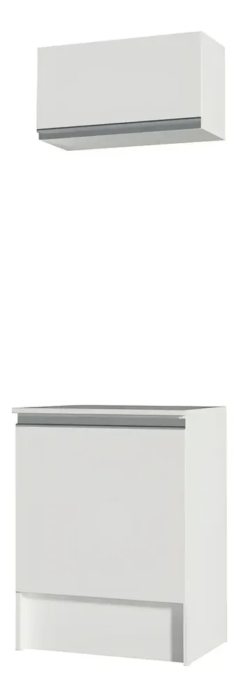 Kit Alacena Superior y Gabinete Bajo Madesa Topazio 60cm Color Blanco