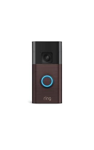 Timbre con cámara inalámbrico Ring - Video de cuerpo completo, video en vivo con audio bidireccional, alertas y detección de movimiento (modelo más reciente), Bronce veneciano