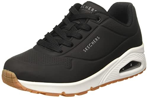 Skechers Uno-Stand on Air Tenis para Mujer, Negro/Blanco, 7.5 US Ancho