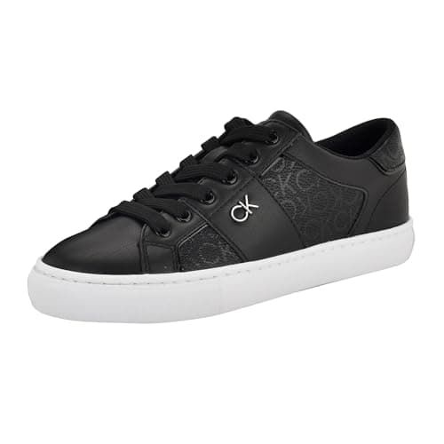 Calvin Klein Charie - Tenis para Mujer, Black Logo 001, 24.5 cm