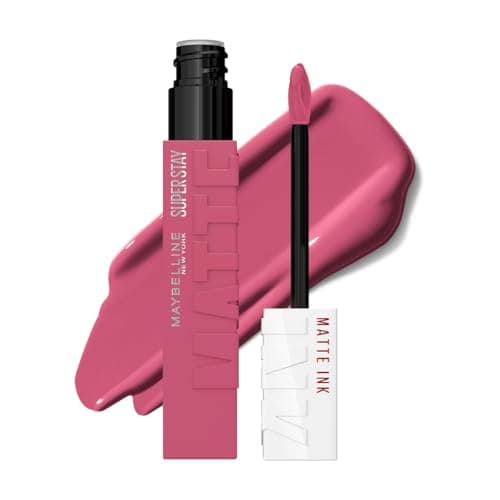 Maybelline SuperStay Matte Ink Labial Líquido, Larga Duración 16 Horas, Alta Pigmentación Sin Transferencia, Aplicador de Precisión en Flecha, Tono 15 Lover, 5 ml