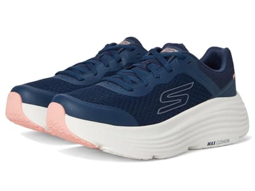 Skechers MAX Cushioning Endeavour Canova - Tenis para Mujer, Azul Marino/Rosa, 23 cm