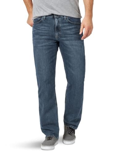 Wrangler Authentics - Pantalones de Mezclilla de Ajuste Relajado para Hombre, Humo, 36W x 30L