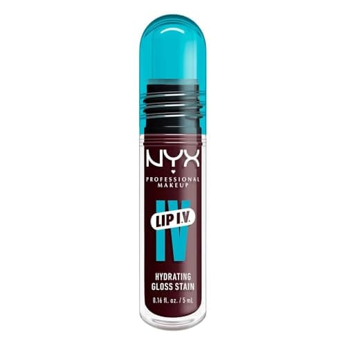 NYX Professional Makeup, Lip Iv Gloss Sérum Hidratante - Tono Mauve N Moist (Rojo Vino)