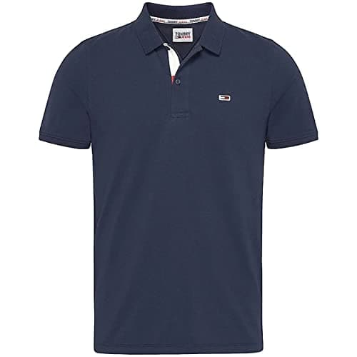 Tommy Hilfiger Polo Corte Ajustado para Hombre, Azul Marino, M