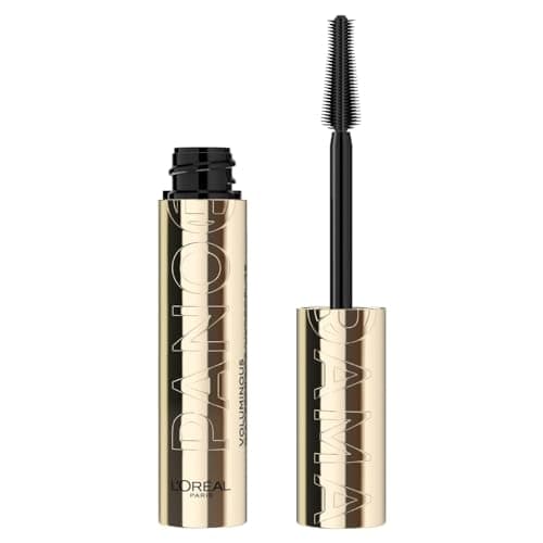 L'Oréal Paris Panorama Máscara de Pestañas Voluminizadora, Ojos Hasta 1.4 Veces Visiblemente Más Grandes, Mirada Panorámica, Cepillo de Silicona, Negro Lavable