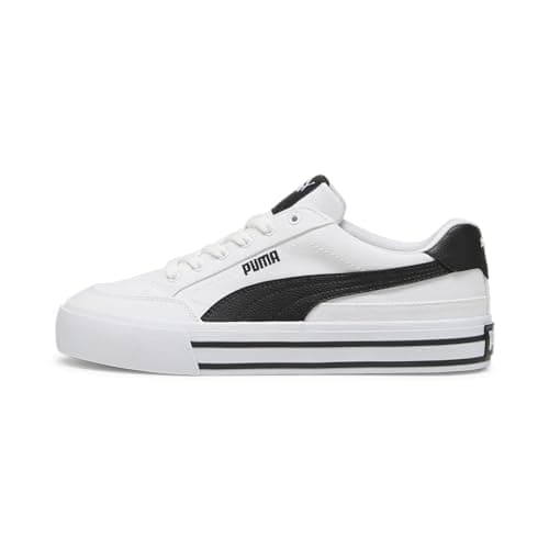 Puma Court Classic Vulc - Tenis para Hombre, Blanco/Negro, 25.0 cm