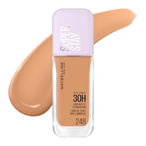 Maybelline Super Stay Lumi Matte Base de Maquillaje Líquida, Alta Cobertura con Acabado Mate Luminoso, Tecnología Lightwear 30H de Duración, Tono 248, 30 ml