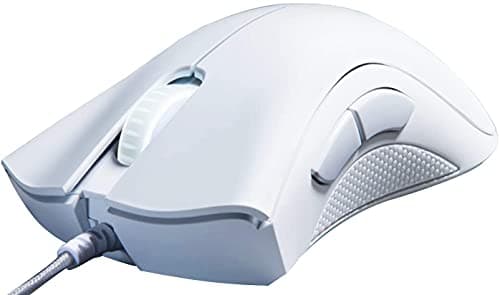 Razer DeathAdder Essential - Mouse para Videojuegos (Sensor óptico de 6400 PPP, 5 Botones programables, interruptores mecánicos, empuñaduras Laterales de Goma, Color Blanco Mercurio