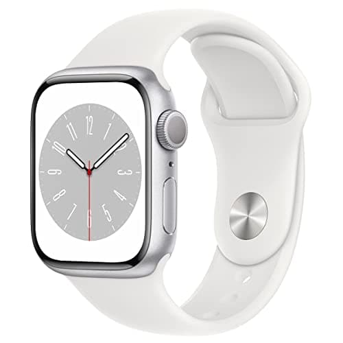 Apple Watch Series 8 GPS 41mm Caja de Aluminio Plateado con Correa Deportiva Blanca - S/M (Reacondicionado)