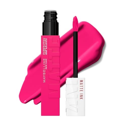 Maybelline SuperStay Matte Ink Labial Líquido, Larga Duración 16 Horas, Alta Pigmentación Sin Transferencia, Aplicador de Precisión en Flecha, Tono 30 Romantic, 5 ml