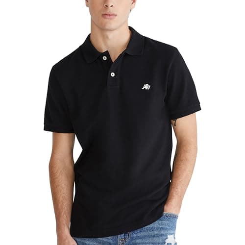 Aeropostale - Polo para Hombre, Negro Oscuro, 3X-Large
