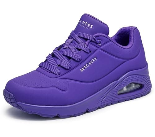 Skechers Uno-Night Shades - Tenis para Mujer, Púrpura, 23 cm