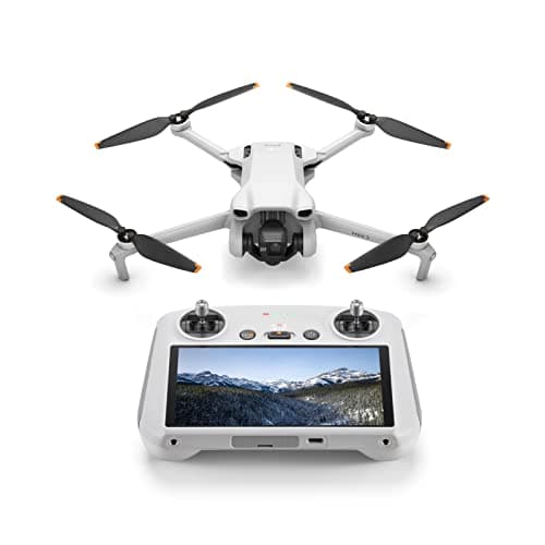 DJI Mini 3 (DJI RC) – Dron Mini con Mando a distancia y cámara, ligero y plegable con vídeo 4K HDR, 38 min de tiempo de vuelo, Grabación vertical y funciones inteligentes