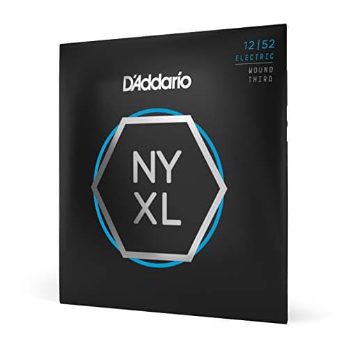 D'Addario | NYXL | Cuerdas para Guitarra Eléctrica | Calibre ligero 3ra entorchada, 12-52 | 6 cuerdas | Níquel | NYXL1252W