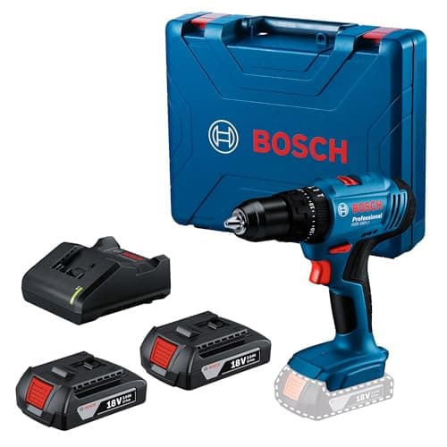 Bosch GSB 183‑LI Rotomartillo Inalámbrico 18 V – 2 Baterías + Maletín – Taladro Percutor para Metal, Madera y Albañilería