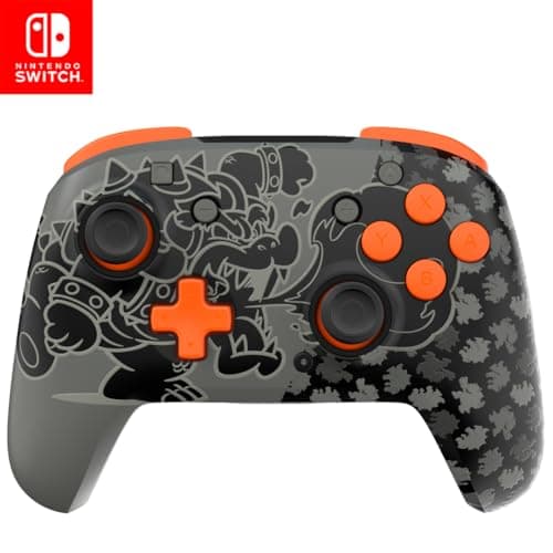 REMATCH GLOW Wireless Controller: Blackout Bowser (with Motion) - Nintendo Switch, Nintendo Switch Lite, & OLED Model
