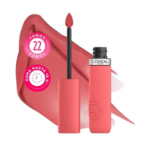 L’Oréal Paris Infaillible Le Matte Resistance Labial Líquido de Larga Duración por 16H, a Prueba de Agua, Color Intenso, con Ácido Hialurónico, Tono Wedding Night